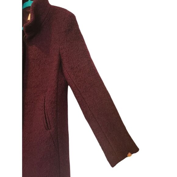 LOFT Wool Blend Funnel Neck Peacoat Women's Purple/ Eggplant Jacket | S EUC - Picture 11 of 16